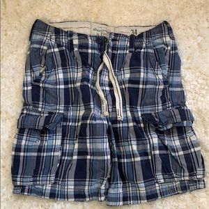 Abercrombie and Fitch plaid cargo shorts